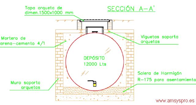 Deposito de agua con arquetas y tuberias de extinccion Illescas